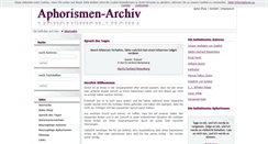 Desktop Screenshot of aphorismen-archiv.de